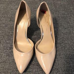 Beige high heeled shoes Jessica Simpson Brand